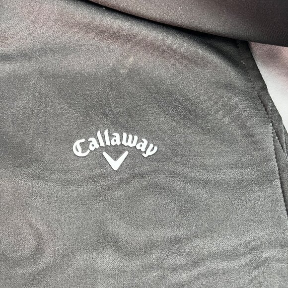 Callaway Mens Black & Gray 1/4 Zip Pullover Jacket Fleece Lined Size XL READ - Picture 7 of 10